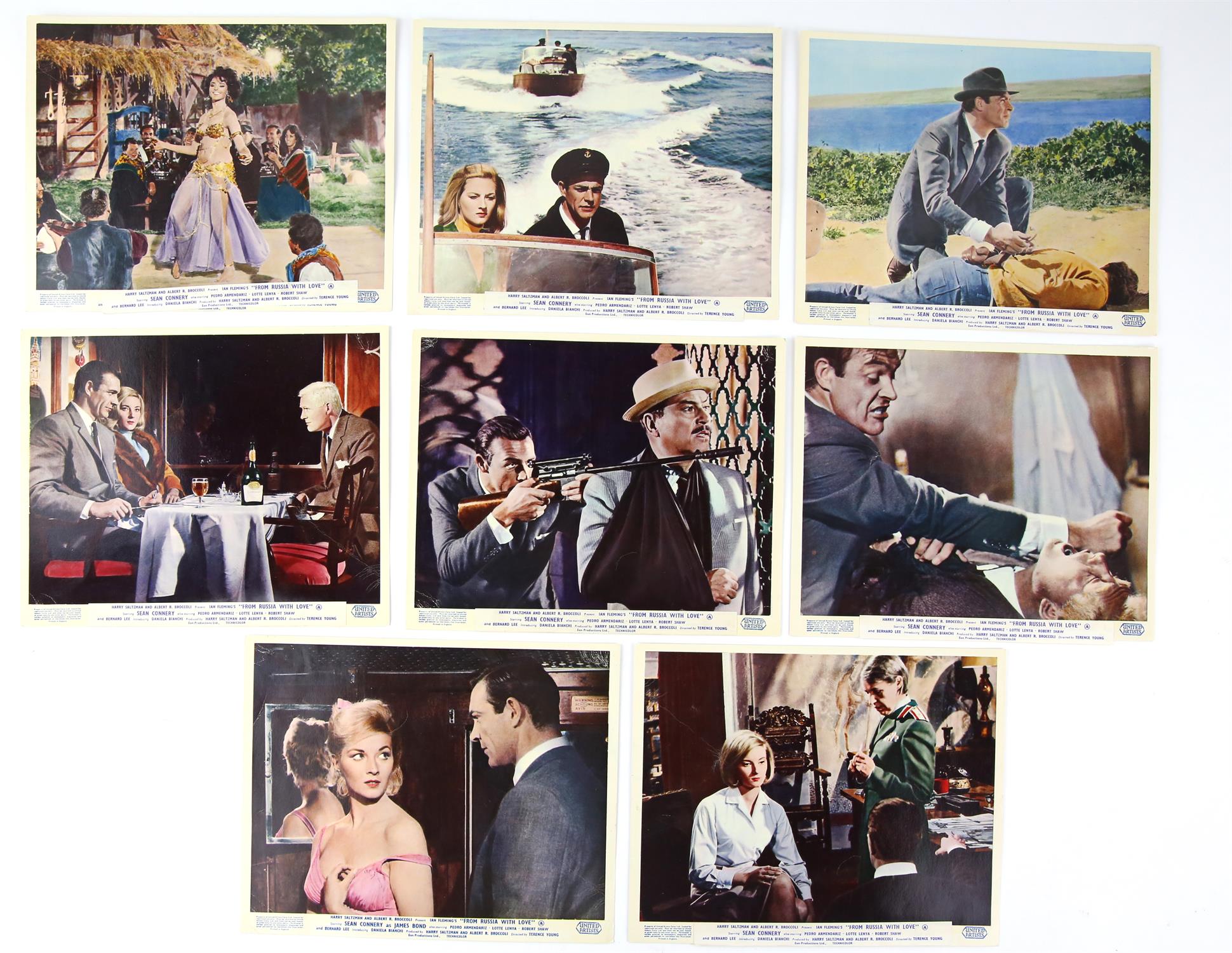 James Bond From Russia With Love (1963) Set of 8 Front of House cards, 10 x 8 inches (8). - Image 2 of 2