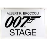 James Bond - Metal lightbox 'Albert R. Broccoli 007 Stage', Perspex front with metal casing,