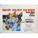 James Bond On Her Majesty's Secret Service (1969) British Quad film poster, starring George Lazenby,