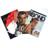 James Bond Diamonds Are Forever Double Crown poster (mounted), Three James Bond books including