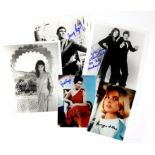 James Bond - Five signed photos including George Lazenby, Lois Chiles, Maryam D'Abo,