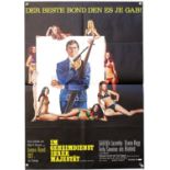 James Bond On Her Majesty's Secret Service (1969) German A1 film poster, folded, 23 x 33 inches.