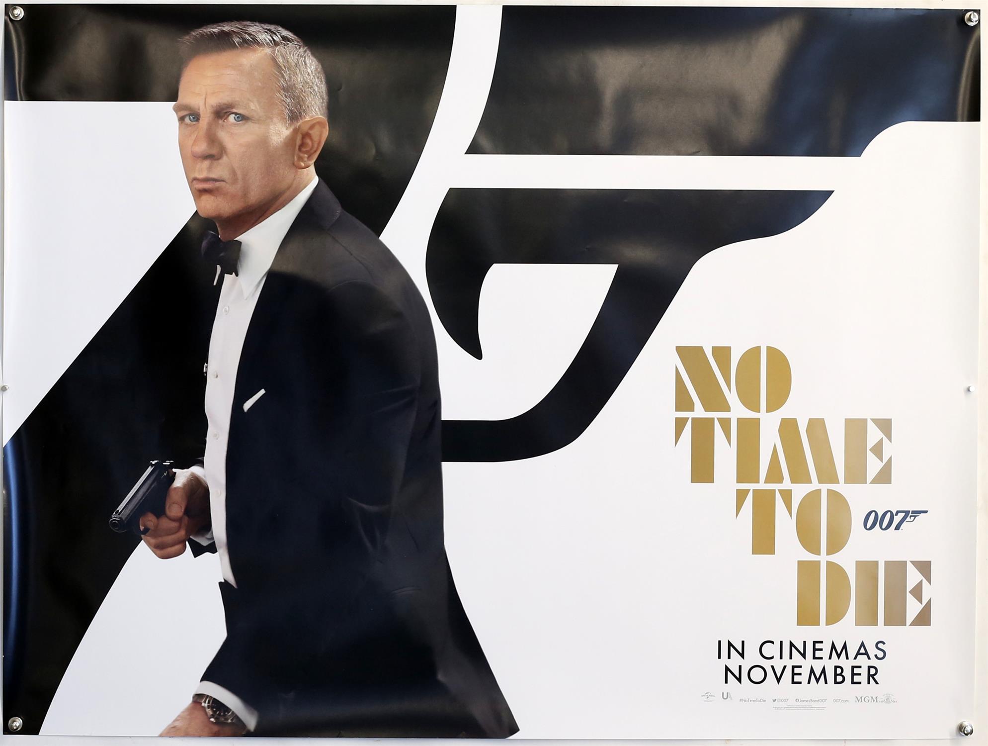 James Bond No Time To Die (2020) Six character British Quad teaser film posters, each showing a