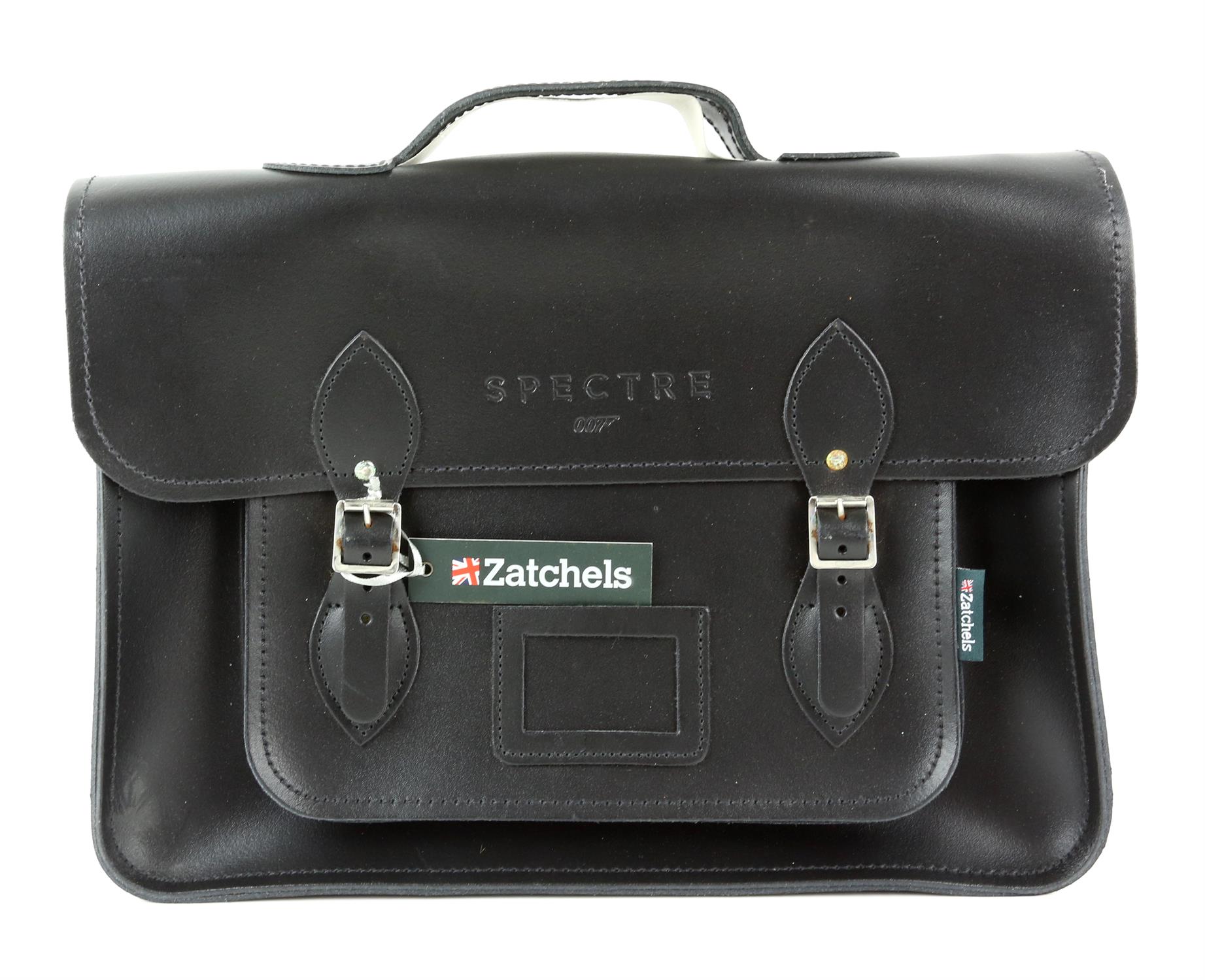 James Bond Spectre (2015) Unused Spectre Zatchels leather satchel with embossed 'Spectre' into - Image 2 of 5