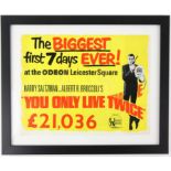 James Bond You Only Live Twice (1967) Original trade advertisement heralding the largest ever 7-day