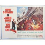 James Bond You Only Live Twice (1967) US Subway 'Style-A' film poster, starring Sean Connery,