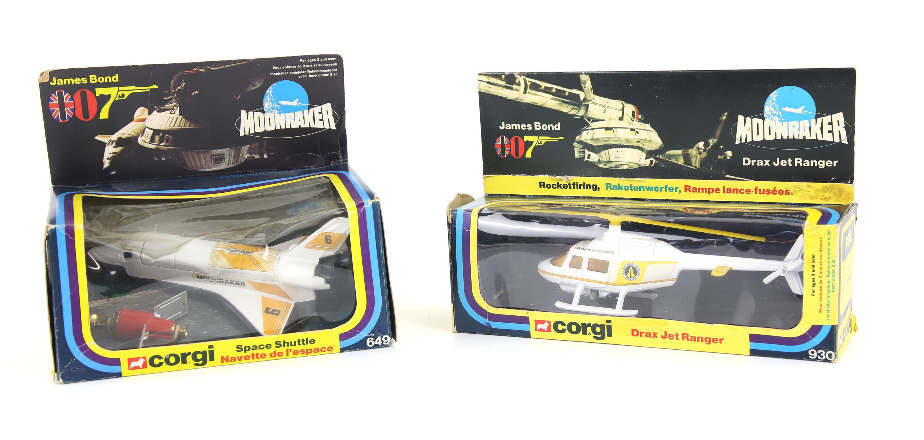 James Bond Corgi - Four boxed models including Drax Jet Ranger 930, Space Shuttle 649, - Image 3 of 4