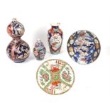 Collection of Asian and other ceramics, including Imari, European ice pail, 19th century double