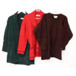 Collection of 7 Marion Foale knitwear in various dark colours red, green , black and navy 6 in