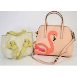 Kate Spade handbag in pale pink with top handle and shoulder strap with dust bag,