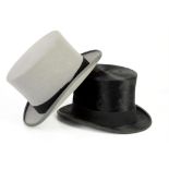 A Victorian black silk top hat Woodrow, 46 Piccadilly, London, approx measured size 7.