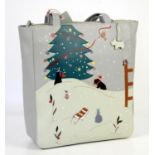 Radley Signature Christmas "Winter Wonderland" tote bag with dust bag, and purse,