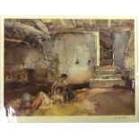 William Russell Flint limited and signed print 6/150 two women in ruins 44cm x 61cm and a Vanity