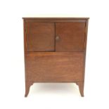 19th century mahogany commode, the interior stripped out