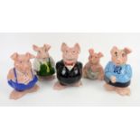 Set of 5 NatWest Money box Pigs