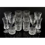 Part suite of Waterford to include 8 red wine glasses, 6 white wine glasses, 6 goblets ,