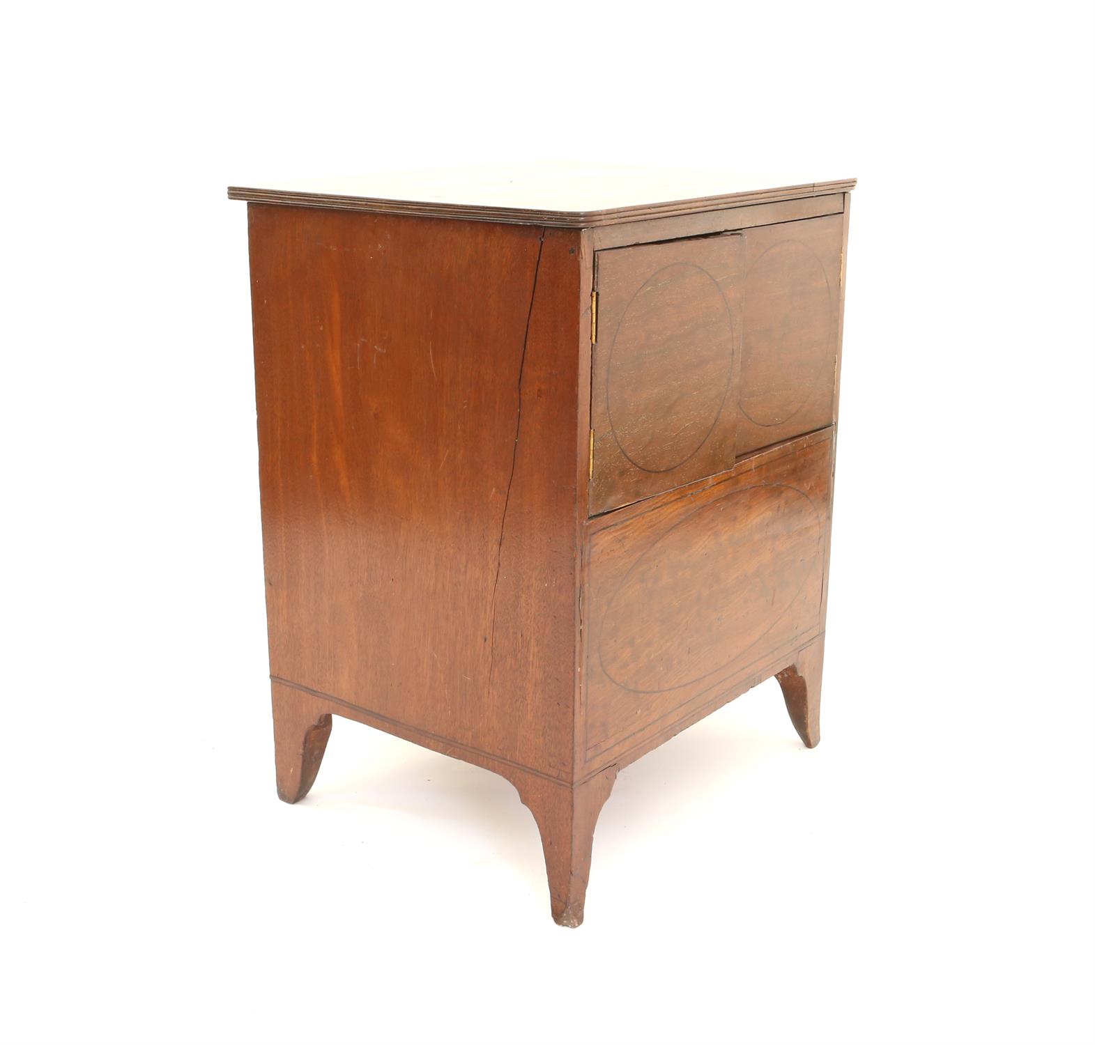 19th century mahogany commode, the interior stripped out - Image 2 of 2