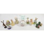 Royal Albert Beatrix Potter figurines including Jeremy Fisher, Peter Rabbit, Jemima Puddleduck and