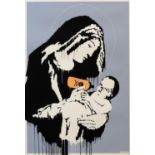 After Banksy, 'Toxic Mary', limited edition screenprint, rubber stamp of West Country Prince,