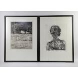 Limited edition etching, 'Dark Trees', titled, numbered 1/25 and dated '75 in pencil to lower
