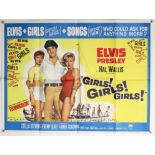 Elvis Presley Girls! Girls! Girls! (1962) British Quad film poster, folded, 30 x 40 inches.