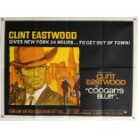 Coogan’s Bluff (1968) British Quad film poster, starring Clint Eastwood, folded 30 x 40 inches.