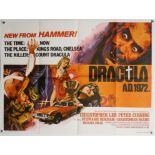 Dracula A.D. 1972 (1972) British Quad film poster, starring Peter Cushing & Christopher Lee,