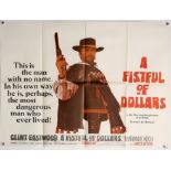 A Fistful Of Dollars (1964) British Quad film poster, directed by Sergio Leone & starring Clint