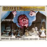 Dracula Has Risen From The Grave (1968) British Quad film poster, artwork by Tom Chantrell,