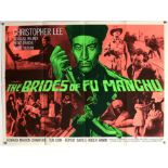 The Brides of Fu Manchu (1966) British Quad film poster, starring Christopher Lee, folded,