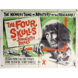 The Four Skulls of Jonathan Drake (1959) British Quad film poster, Horror, folded, 30 x 40 inches.