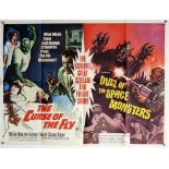 The Curse of the Fly / Duel of the Space Monsters (1960’s) British Quad double bill film poster,