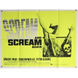 Scream and Scream Again (1970) British Quad film poster, starring Vincent Price, Christopher Lee
