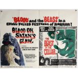 Blood On Satan's Claw / The Beast In The Cellar (1971) British Quad double bill film poster,