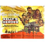 Kelly's Heroes (1970) British Quad film poster, starring Clint Eastwood & Telly Savalas, folded,