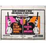 For a Few Dollars More / A Fistful of Dollars (1967) British Quad double bill film poster,