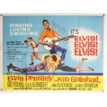 Elvis Presley Kid Galahad (1962) British Quad film poster, folded, 30 x 40 inches.