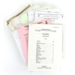 Large collection of Unit Lists from films including James Bond Goldeneye, Jason and the Argonauts,