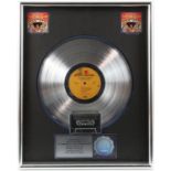 The Jimi Hendrix Experience - Platinum disc for Axis: Bold As Love. A mounted and framed