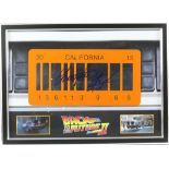 Back to the Future II (1989) - 'barcode' license plate in the style of the rear plate on the
