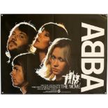 Abba: The Movie (1977) British Quad film poster, folded, 30 x 40 inches.