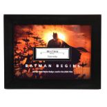 Batman Begins (2005) - A Prop Hotel Name Badge. In a Framed Display (7x9 inches).