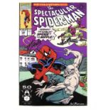 Stan Lee signed comic - Marvel The Spectacular Spider-Man, Number 182, from 1991.