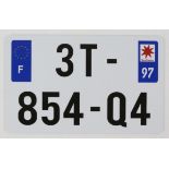 Ava (2020) Prop motorcycle licence plate from Camille's motorcycle, Diana Silvers as Camille,