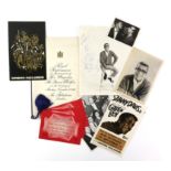Sammy Davis Jr collection including signed 10 x 8 inch photo, flyer and programme for the London