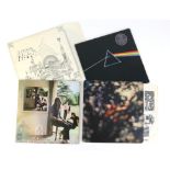 Pink Floyd – Four LPs to include the 1st press “Relics” LP in the textured sleeve with blue