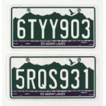 Scream (TV Series) - Prop Licence plates from the Slasher television series, 1x 31 cm each (2).