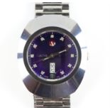 Rado Diastar Gentleman's Reference 636.0308.3 day date wristwatch, with signed blue dial with