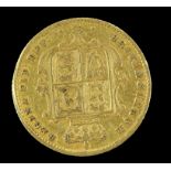 Victorian gold half sovereign 1871, young head, shield rev.