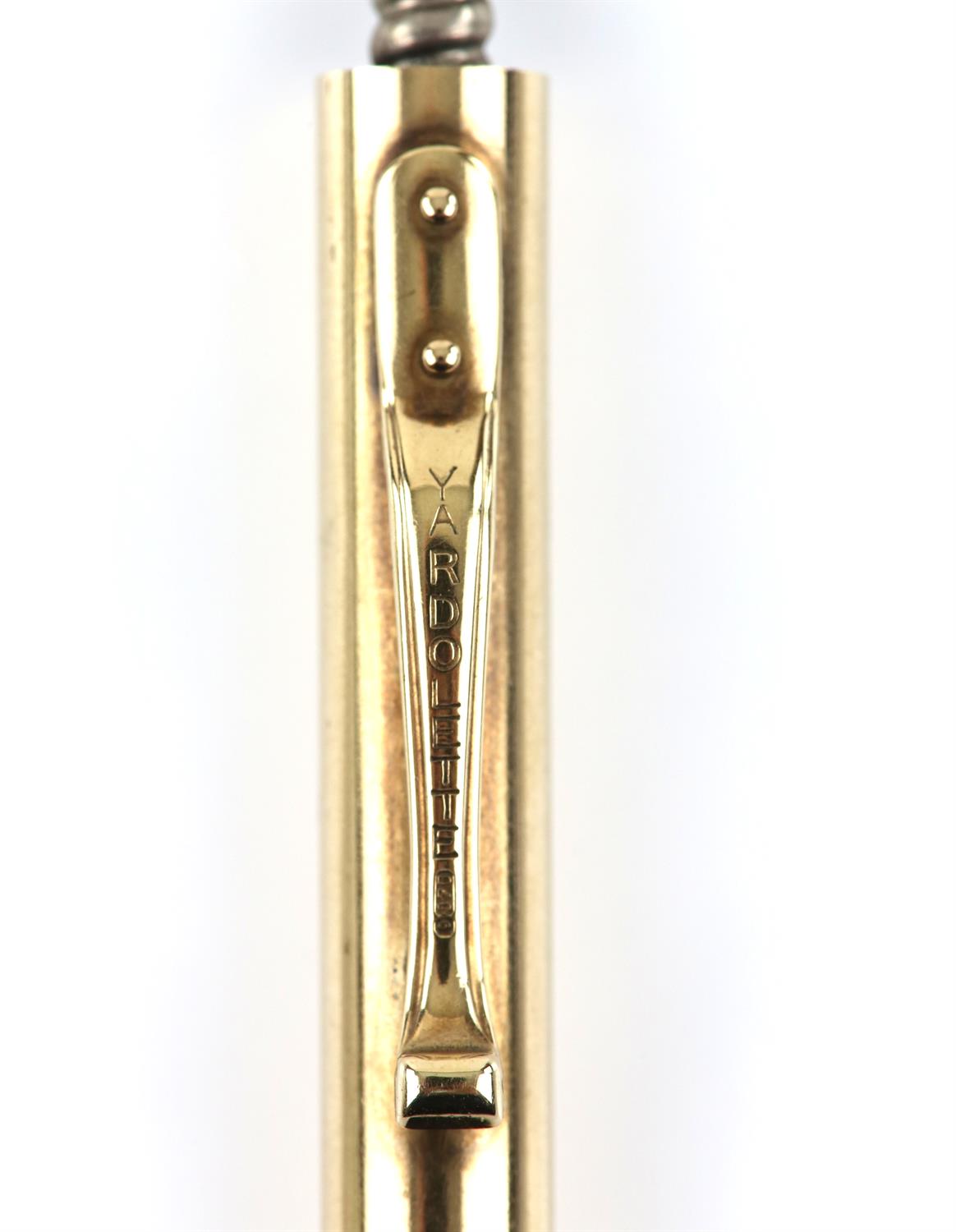 Yard-o-Lette gold propelling pencil, side engraved 'R.M-S 9th January 1960', cap marked Made in - Image 3 of 3